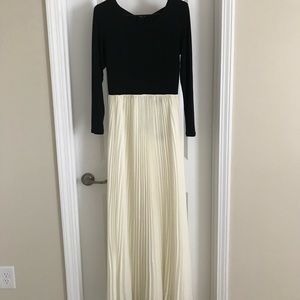 Brand new black and off-white full length dress